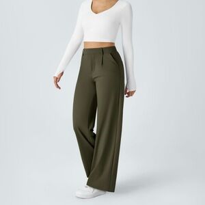 High Waisted Straight Leg Pants